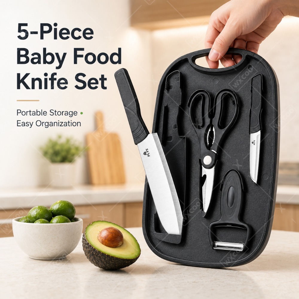 Baby Food Scissors - Bebek Maması Hazırlama Bıçak Seti Kesme