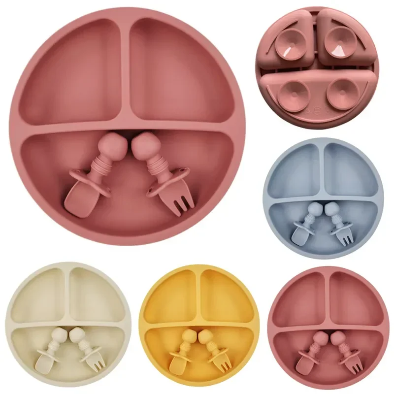 Baby Food Jars With Lids - 3 adet silikon bebek besleme seti